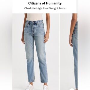 Citizens of Humanity 'Charlotte' High Rise Straight Jeans, Wynwood, Size 25
